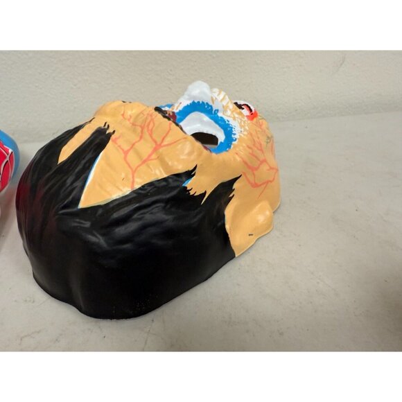 Lot of 2 Vintage Scary Halloween Dracula & Spiderman Mask Plastic elastic string - Picture 4 of 12